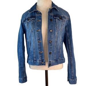 Banana Republic Womens XS Denim Shacket Jacket Button Front Classic Casual